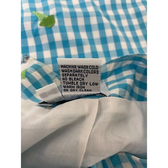 Lilly Pulitzer Womens Mini Skirt Size 6 Blue Gingham Embroidered Ice Cream - Picture 4 of 9